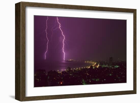 Lightning Storm in Havana Cuba-DLILLC-Framed Photographic Print