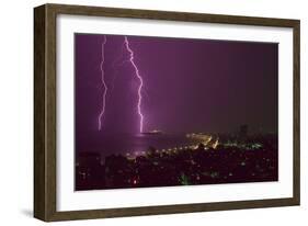 Lightning Storm in Havana Cuba-DLILLC-Framed Photographic Print