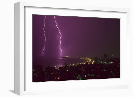 Lightning Storm in Havana Cuba-DLILLC-Framed Photographic Print