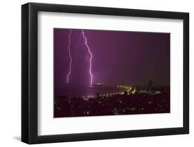 Lightning Storm in Havana Cuba-DLILLC-Framed Photographic Print