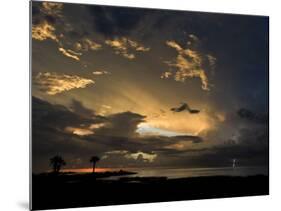 Lightning Storm Moves across Crystal Bay in Florida-null-Mounted Photographic Print