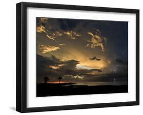 Lightning Storm Moves across Crystal Bay in Florida-null-Framed Photographic Print