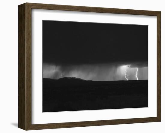 Lightning Storm over Northern New Mexico Plains-Stocktrek Images-Framed Photographic Print