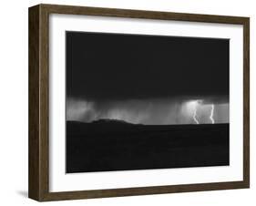 Lightning Storm over Northern New Mexico Plains-Stocktrek Images-Framed Photographic Print