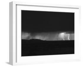 Lightning Storm over Northern New Mexico Plains-Stocktrek Images-Framed Photographic Print