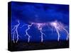 Lightning Storm over Prairie-Aaron Horowitz-Stretched Canvas