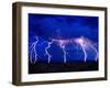 Lightning Storm over Prairie-Aaron Horowitz-Framed Premium Photographic Print