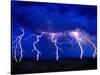 Lightning Storm over Prairie-Aaron Horowitz-Stretched Canvas