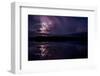 Lightning storm reflecting in river in the Amazon basin, Ecuador-Lucas Bustamante-Framed Photographic Print