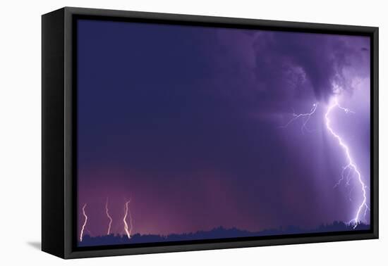 Lightning Storm-null-Framed Stretched Canvas