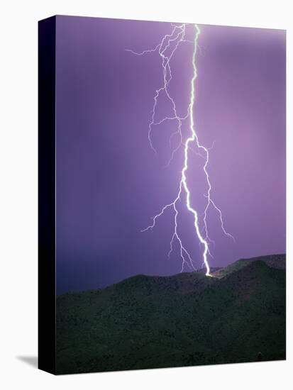 Lightning Strike near Tucson-null-Stretched Canvas