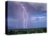 Lightning Strike near Tucson-null-Stretched Canvas