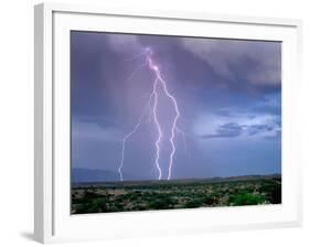 Lightning Strike near Tucson-null-Framed Photographic Print