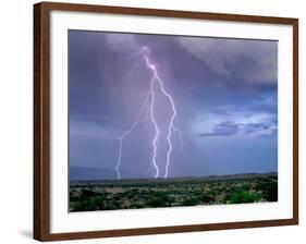 Lightning Strike near Tucson-null-Framed Photographic Print