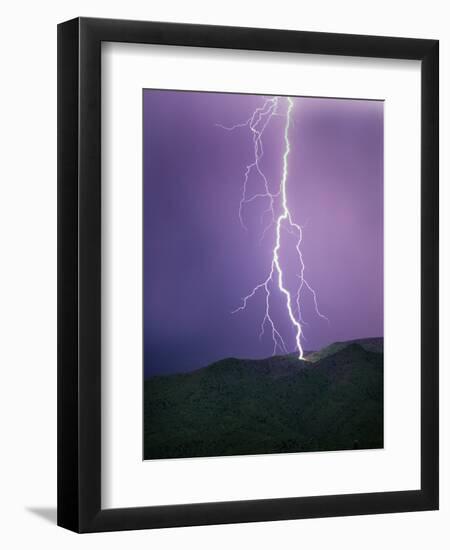 Lightning Strike near Tucson-null-Framed Photographic Print