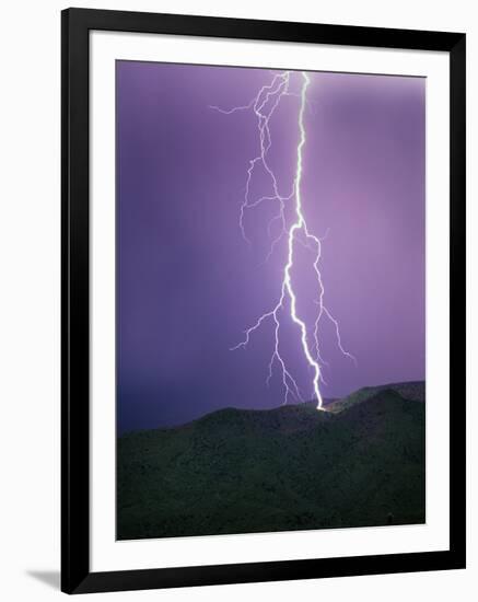 Lightning Strike near Tucson-null-Framed Photographic Print