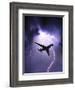 Lightning Strike on Aircraft-null-Framed Photographic Print