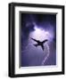 Lightning Strike on Aircraft-null-Framed Photographic Print