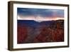 Lightning strike over Grand Canyon south rim from Cape Royal, north rim, Grand Canyon National Park-Geraint Tellem-Framed Photographic Print