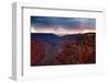 Lightning strike over Grand Canyon south rim from Cape Royal, north rim, Grand Canyon National Park-Geraint Tellem-Framed Photographic Print