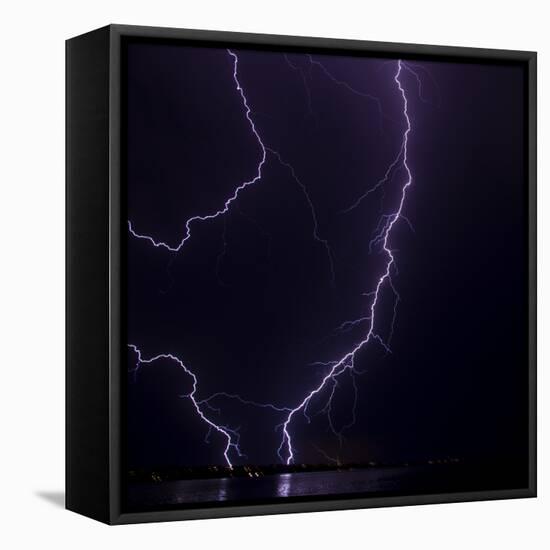 Lightning strike-Stuart Westmorland-Framed Stretched Canvas