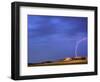 Lightning Strikes Buttes near Scottsbluff, Nebraska, USA-Chuck Haney-Framed Photographic Print