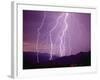 Lightning Strikes in the Foothills near Tucson-null-Framed Photographic Print