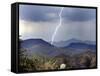 Lightning Strikes in the High Desert North of Phoenix, Ariz.-null-Framed Stretched Canvas