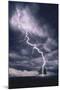 Lightning Striking Tree II-null-Mounted Art Print