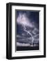 Lightning Striking Tree II-null-Framed Art Print