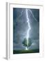 Lightning Striking Tree-null-Framed Premium Giclee Print