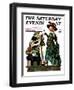 "Lights, Action, Camera," Saturday Evening Post Cover, March 31, 1928-Lawrence Toney-Framed Giclee Print