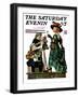 "Lights, Action, Camera," Saturday Evening Post Cover, March 31, 1928-Lawrence Toney-Framed Giclee Print