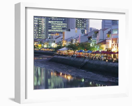 Lights and Reflections, Boat Quay, Singapore-Charcrit Boonsom-Framed Photographic Print