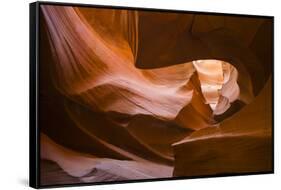 Lights and shadows at Lower Antelope Canyon-francesco vaninetti-Framed Stretched Canvas