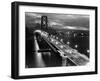 Lights Illuminate the Newly Completed San Francisco Oakland Bay Bridge-null-Framed Premium Photographic Print