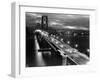 Lights Illuminate the Newly Completed San Francisco Oakland Bay Bridge-null-Framed Premium Photographic Print