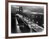 Lights Illuminate the Newly Completed San Francisco Oakland Bay Bridge-null-Framed Photographic Print