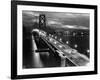 Lights Illuminate the Newly Completed San Francisco Oakland Bay Bridge-null-Framed Photographic Print