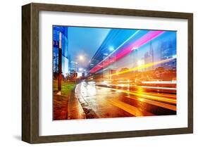 Lights Modern Shanghai China-null-Framed Art Print