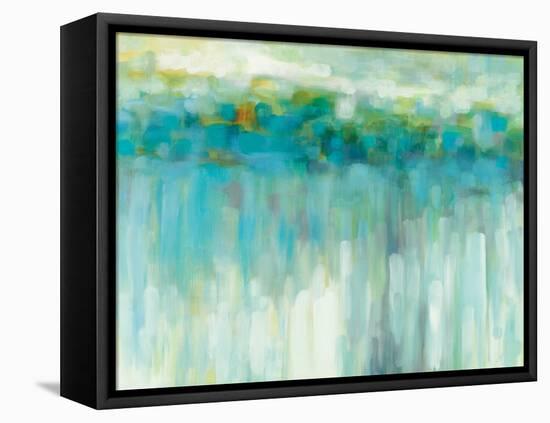 Lights on the Beach-Karen Lorena Parker-Framed Stretched Canvas