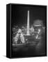 Lights Water Fountains Surrounding the Place de La Concirde Chamber of Deputies-Dmitri Kessel-Framed Stretched Canvas