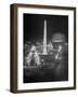 Lights Water Fountains Surrounding the Place de La Concirde Chamber of Deputies-Dmitri Kessel-Framed Photographic Print