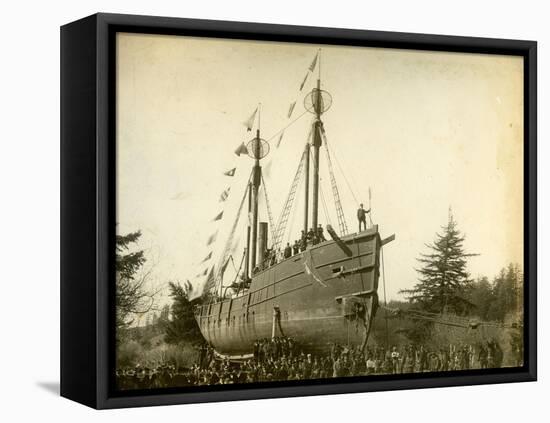 Lightship Beached at McKenzie Head, 1899-1901-J.F. Ford-Framed Stretched Canvas