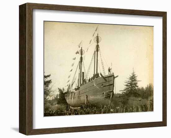 Lightship Beached at McKenzie Head, 1899-1901-J.F. Ford-Framed Giclee Print