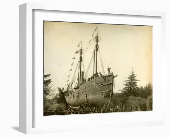 Lightship Beached at McKenzie Head, 1899-1901-J.F. Ford-Framed Giclee Print