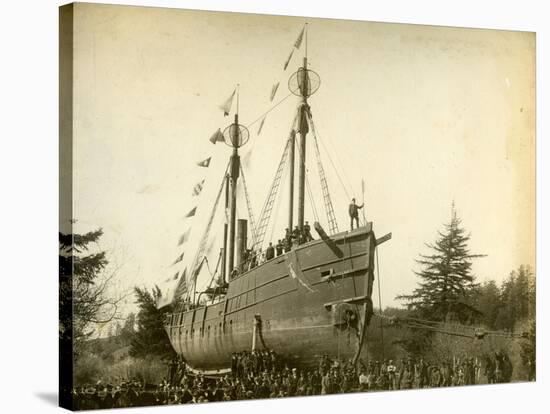 Lightship Beached at McKenzie Head, 1899-1901-J.F. Ford-Stretched Canvas