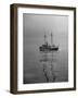 Lightship "Nantucket" Riding Anchor Near Quicksand Shallows to Warn Away Other Ships-Sam Shere-Framed Photographic Print