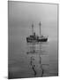 Lightship "Nantucket" Riding Anchor Near Quicksand Shallows to Warn Away Other Ships-Sam Shere-Mounted Photographic Print