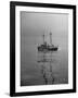 Lightship "Nantucket" Riding Anchor Near Quicksand Shallows to Warn Away Other Ships-Sam Shere-Framed Photographic Print